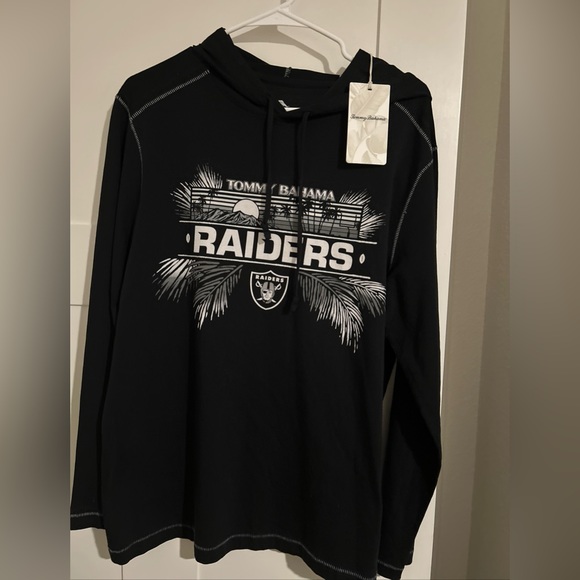 Tommy Bahama Other - Las Vegas Raiders Tommy Bahama Men’s Artsy Palms lightweight Hoodie Small